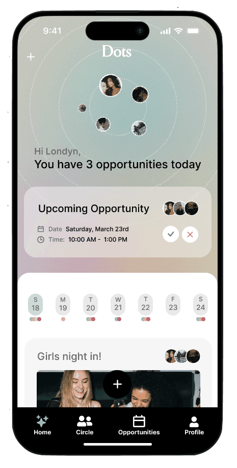 Vibe app — mood check screen